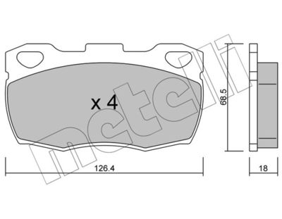 METELLI 22-0352-1 Тормозные колодки и сигнализаторы  для LAND ROVER DEFENDER Station Wagon (L316) 2.5 TDI 4x4 (L316)