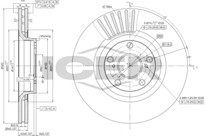 спирачен диск ICER 78BD0047-1