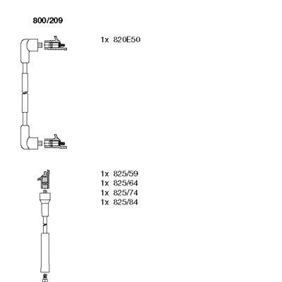 Комплект проводов зажигания BREMI 800/209 для LOTUS EXCEL