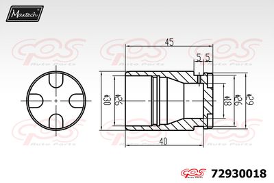 MAXTECH 72930018 Комплект направляющей суппорта для HONDA PRELUDE II (AB)
