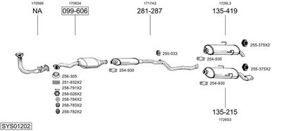 ABGASANLAGE BOSAL SYS01202