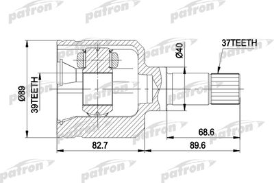 PATRON PCV5044 ШРУС  для FIAT ULYSSE (Фиат Улссе)