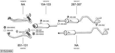 SISTEM DE ESAPAMENT BOSAL SYS22464