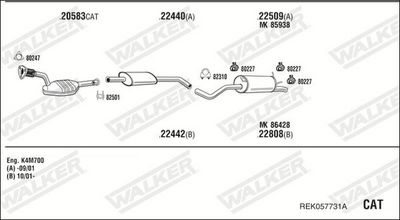 SISTEM DE ESAPAMENT WALKER REK057731A