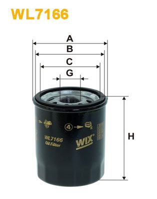 Oil Filter WIX FILTERS WL7166