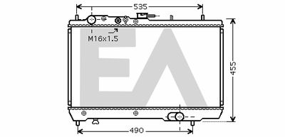 Радиатор, охлаждение двигателя EACLIMA 31R36019 для KIA SEPHIA