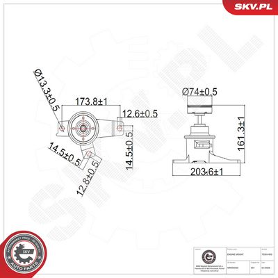 Zavesenie motora ESEN SKV 75SKV493