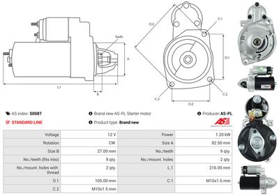 STARTER AS-PL S0087 4