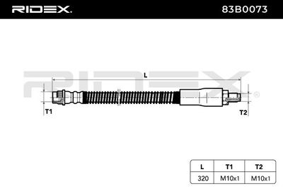 спирачен маркуч RIDEX 83B0073