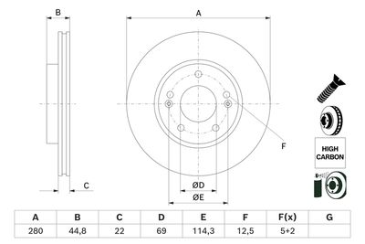 DISC FRANA BOSCH 0986479H67