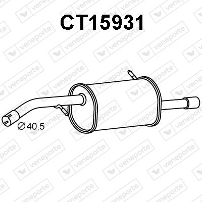Глушитель выхлопных газов конечный VENEPORTE CT15931 для DS DS
