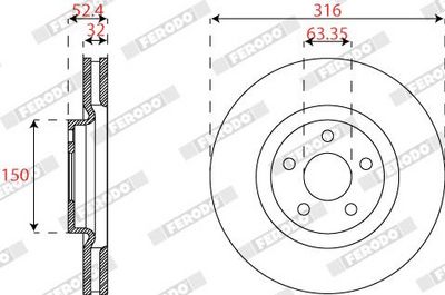 BREMSSCHEIBE FERODO DDF2790C1 1