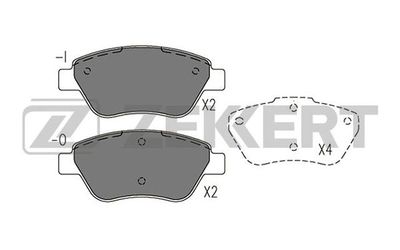 Комплект тормозных колодок, дисковый тормоз ZEKKERT BS-1201 для FIAT ALBEA
