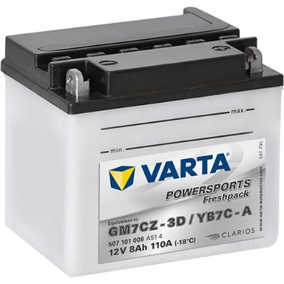 Стартерная аккумуляторная батарея VARTA 507101008A514 для YAMAHA TW