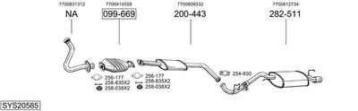 SISTEM DE ESAPAMENT BOSAL SYS20585