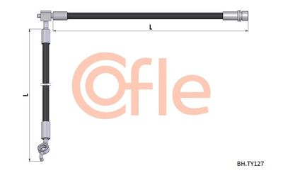 COFLE 92.BH.TY127 Тормозной шланг для TOYOTA YARIS (_P1_) 1.4 D-4D (NLP10_)