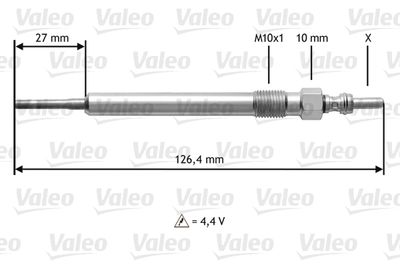 Свеча накаливания VALEO 345183 для VW CC