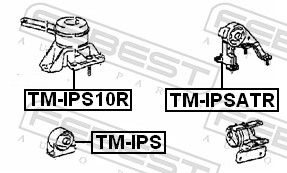 TM-IPS10R FEBEST Опора двигателя FEBEST 