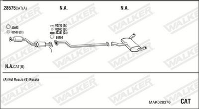 SISTEM DE ESAPAMENT WALKER MAK028376