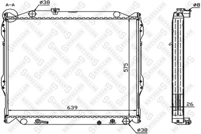 Радиатор, охлаждение двигателя STELLOX 10-25153-SX для TOYOTA LAND CRUISER