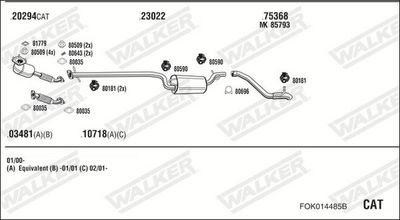 ABGASANLAGE WALKER FOK014485B