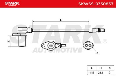 датчик, обороти на колелото STARK SKWSS-0350837