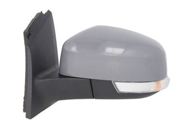 Zijspiegel Links (elektrisch, asferisch, under-coated, met indicator) past: FORD FOCUS III 07.10-02.20