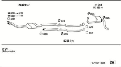 Układ wydechowy WALKER PEK021448B