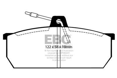 Комплект тормозных колодок, дисковый тормоз EBC Brakes DP297 для LANCIA GAMMA