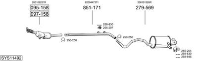 Układ wydechowy BOSAL SYS11492