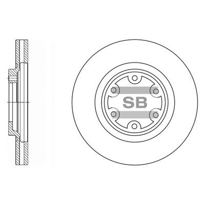 Тормозной диск Hi-Q SD1049 для HYUNDAI (HUATAI) TERRACAN