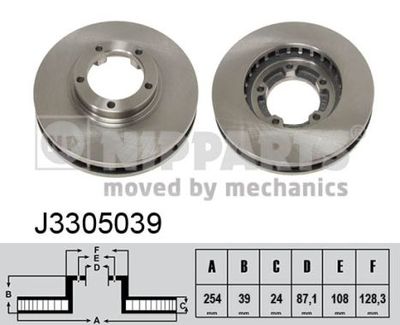 NIPPARTS J3305039 Тормозные диски для MITSUBISHI L400