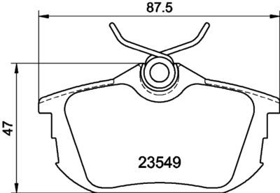 Комплект тормозных колодок, дисковый тормоз HELLA 8DB 355 030-371 для MITSUBISHI COLT