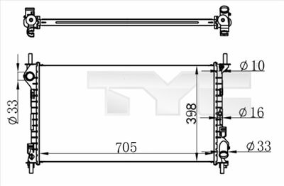 TYC 710-0068-R Крышка радиатора  для FORD TRANSIT (Форд Трансит)