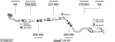 Układ wydechowy BOSAL SYS06167