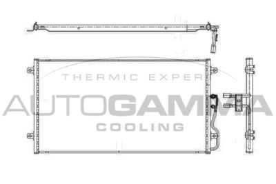 Конденсатор, кондиционер AUTOGAMMA 101748 для CHRYSLER STRATUS