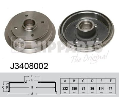Тормозной барабан NIPPARTS J3408002 для SUZUKI SWIFT