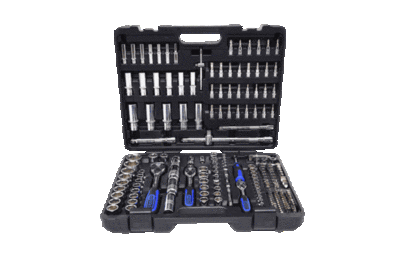 Souprava nástrčných klíčů 1/4" + 3/8" + 1/2" CHROMEplus, 195 dílná KS TOOLS 918.0795