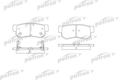 Комплект тормозных колодок, дисковый тормоз PATRON PBP1606 для HYUNDAI MATRIX