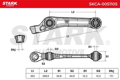 носач, окачване на колелата STARK SKCA-0051106
