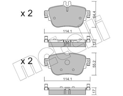 Brake Pad Set, disc brake 22-1136-0