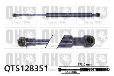 Газовая пружина, крышка багажник QUINTON HAZELL QTS128351 для NISSAN PRIMERA