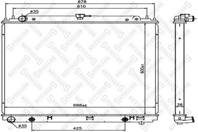 Радиатор, охлаждение двигателя STELLOX 10-25420-SX для NISSAN PATHFINDER