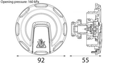 VERSCHLUSSDECKEL KüHLMITTELBEHäLTER MAHLE CRTC10000S