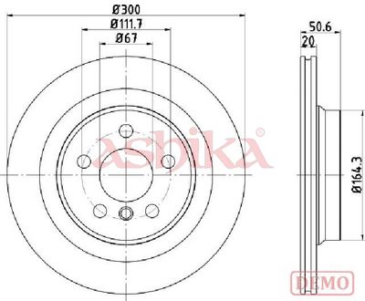 спирачен диск ASHIKA 61-00-0106C