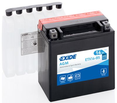 Стартерная аккумуляторная батарея EXIDE ETX16-BS для SUZUKI M
