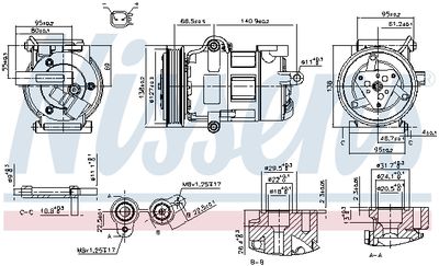 Kompressor, klimatanläggning NISSENS 890698