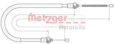 жило, ръчна спирачка METZGER AUTOTEILE 10.6894