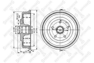 спирачен барабан STELLOX 6025-4722-SX