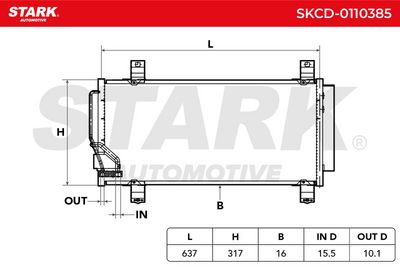 кондензатор, климатизация STARK SKCD-0110385